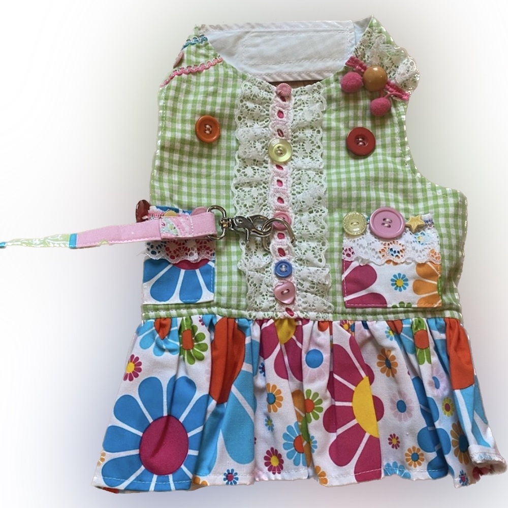 Dog Dress Harness with matching leash
